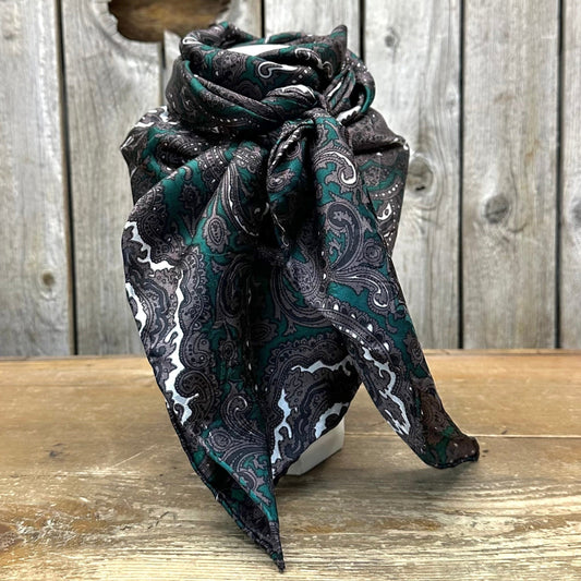 Wild Rag Paisley Green Chocolate