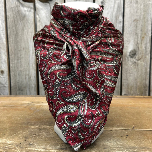 Wild Rag Paisley Wine Olive 20"