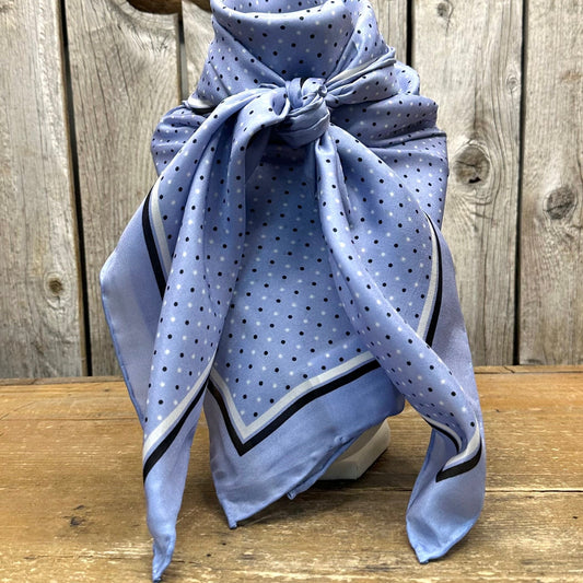Wild Rag Cowboy Polka Dot Slate Blue