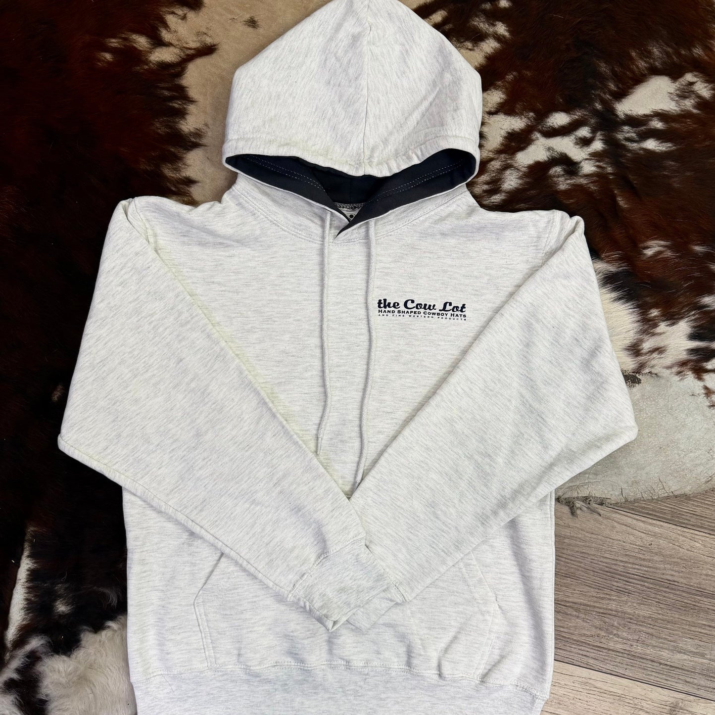 The Cow Lot Hoodie | Ash w/ Iron Hood