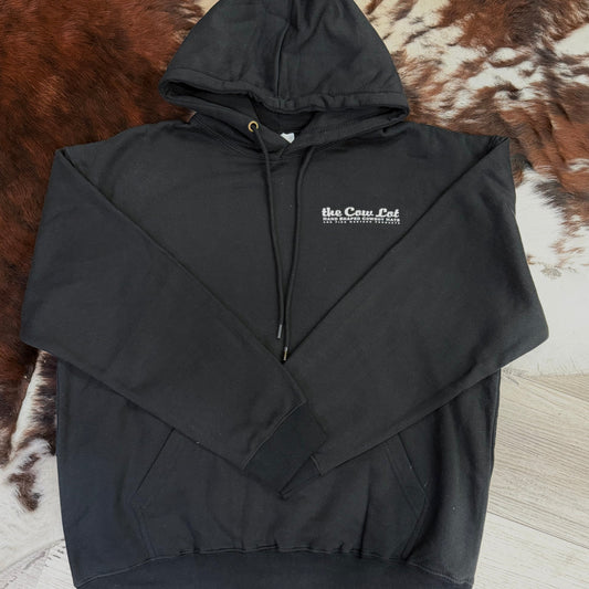 The Cow Lot Hoodie | Black w/ Black Hood