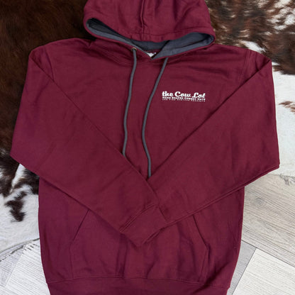 The Cow Lot Hoodie | Wine w/ Iron Hood