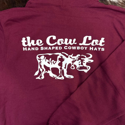 The Cow Lot Hoodie | Wine w/ Iron Hood