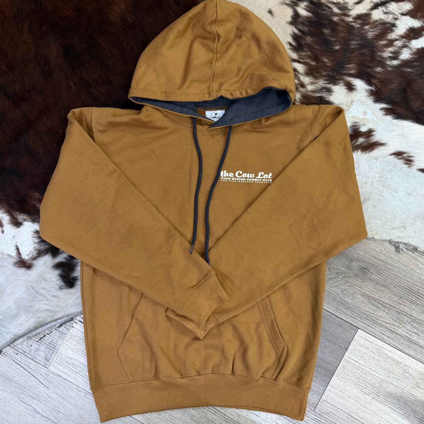 The Cow Lot Hoodie | Camel w/ Iron Hood
