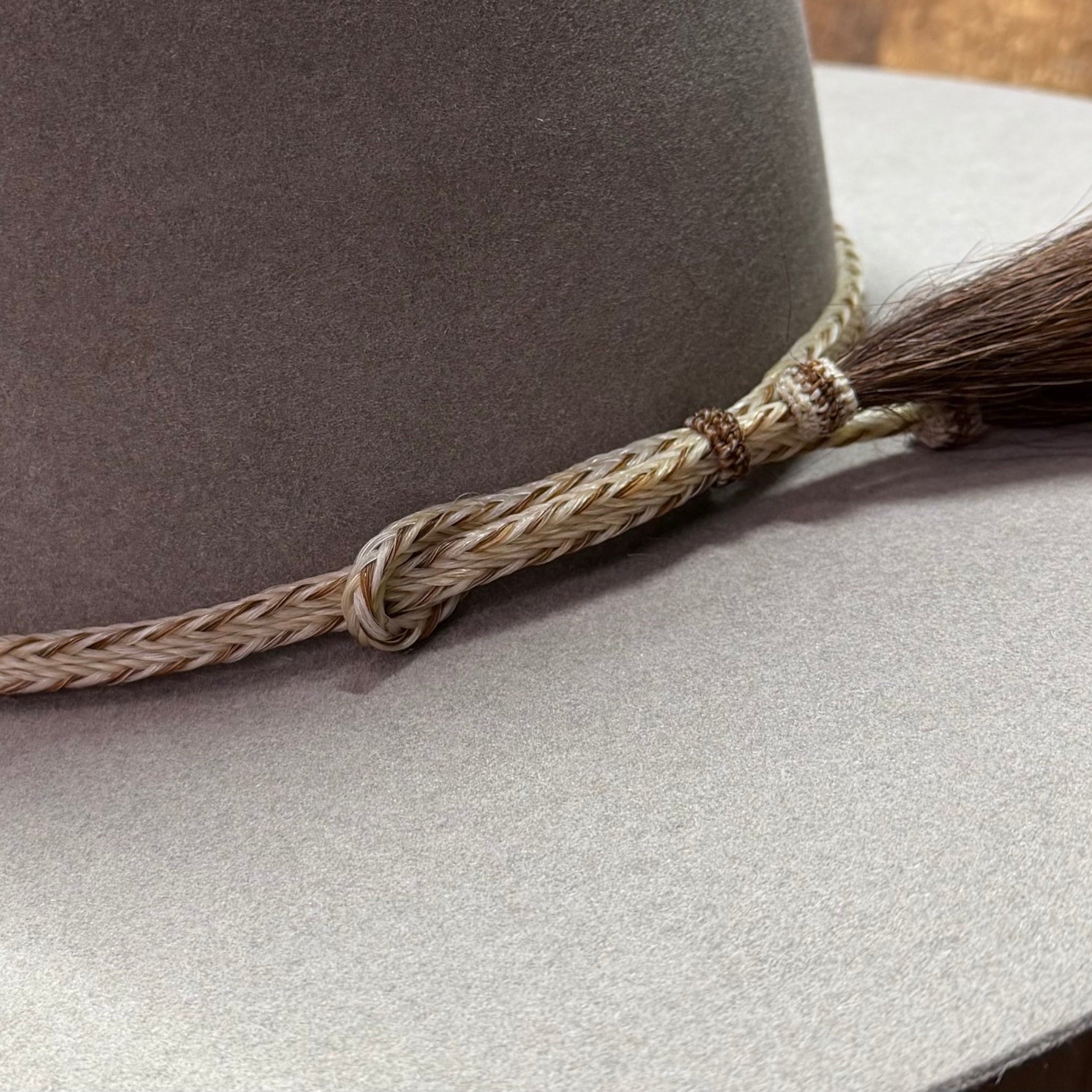 Hat Band | Horsehair 2 Strand w/ Double Sided Tassel Cream and
