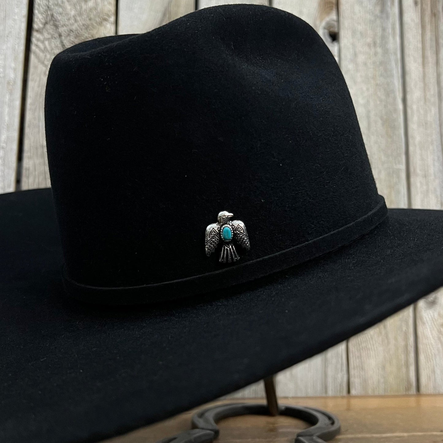 Hat Pin | T-Bird Silver w/ Turquoise Accent