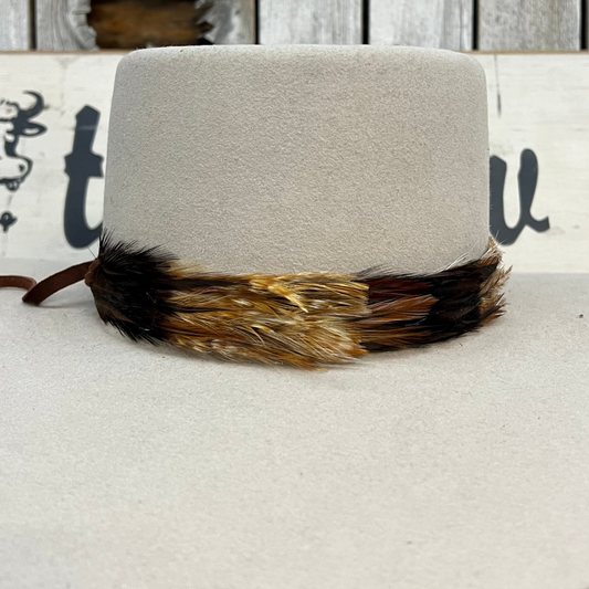 Hat Band | Feather Straight Hackle Blk/Tan