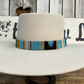 Hatband HB32-14 | 1" Tapestry w/ Side Turquoise/Sunflower/Black w/ Side Concho