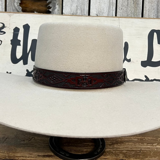 Hatband LC-68 | Leather Thunderbird SW Dark Brown FINAL SALE, NOT RETURNABLE