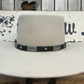 Hat Band | Black Leather w/ Rectangle T-Bird Concho