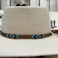 Hat Band | Horsehair w/Bead Appliqué Sorrel/Turquoise/Rust/Black