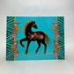 Blank Cards| BLACK HORSE WITH FLORAL DESIGN