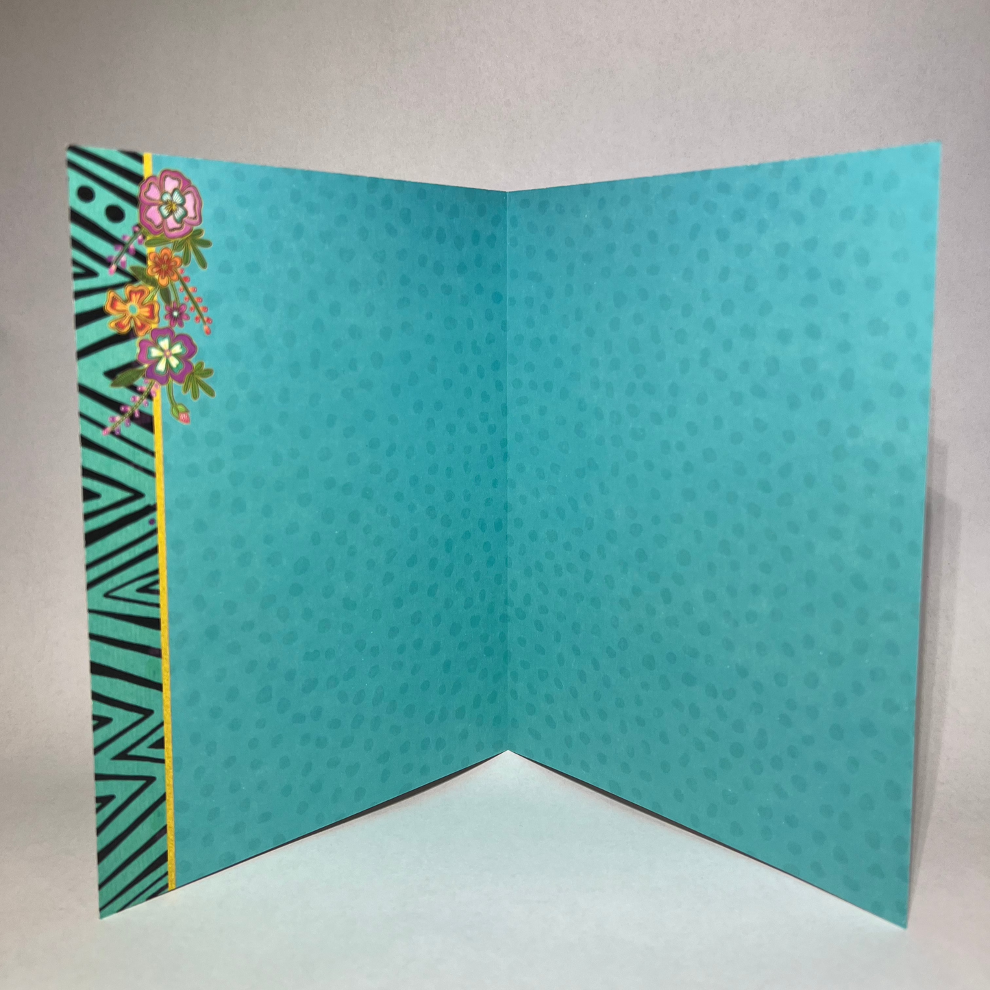 Blank Cards| BLACK HORSE WITH FLORAL DESIGN