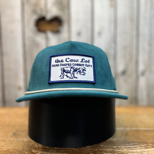 Corduroy Ball Cap | Teal & Gold Rope | Fits up to size