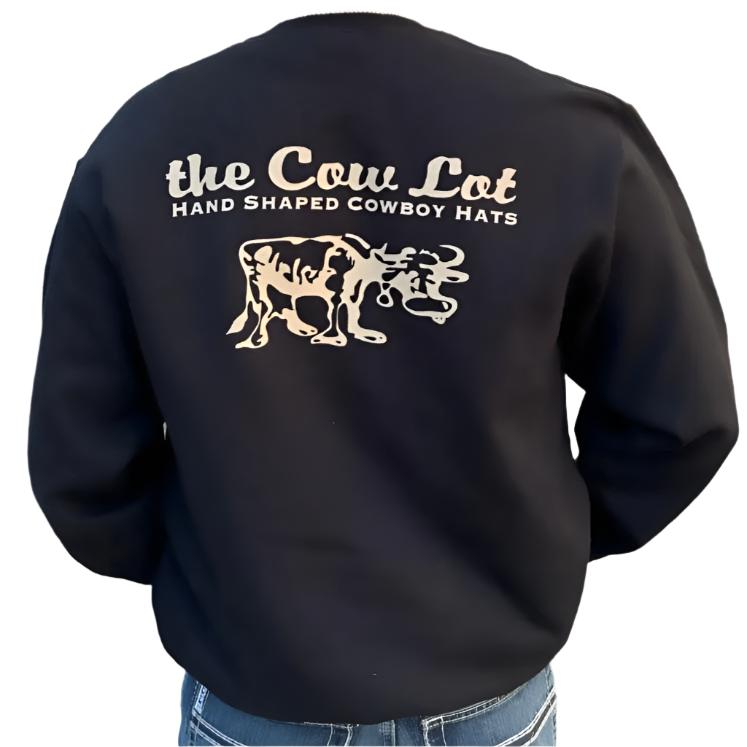 The Cow Lot Pullover Crewneck | Black