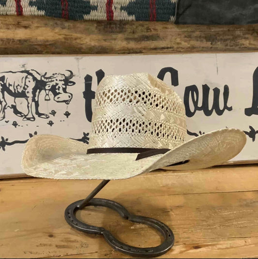 Unittype 4 Pcs Western Cowboy Hat Handmade Straw Hats for Women
