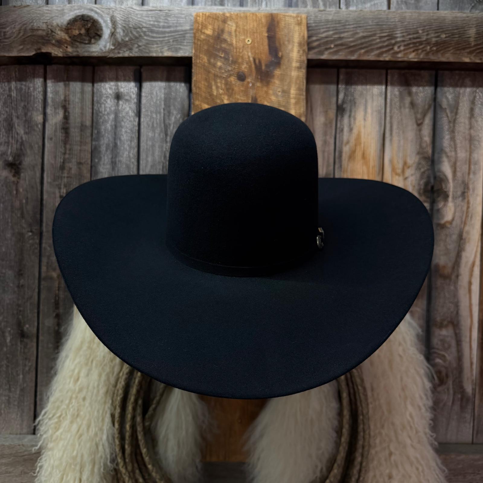 JW Brooks 100X 5" Brim | Black WITH FREE HAT CAN