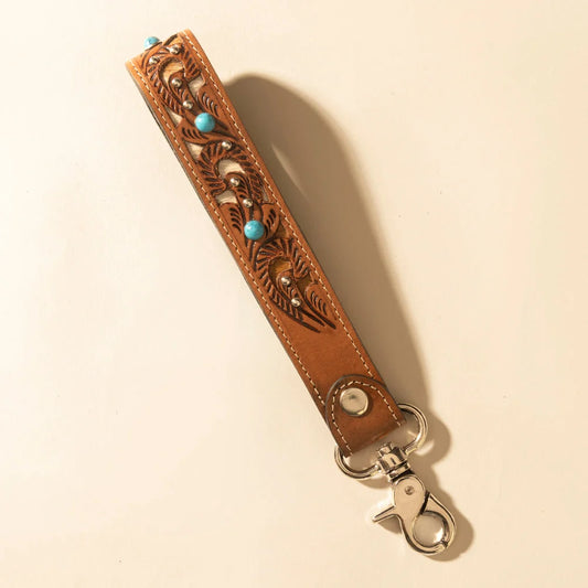 Key Fob | Hair on Beaded Pattern