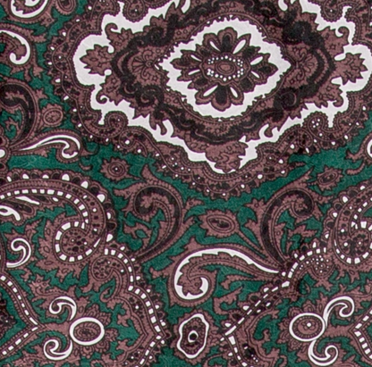 Wild Rag Paisley Green Chocolate