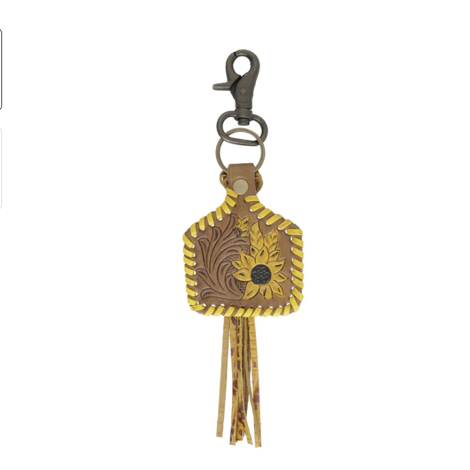 Key Fob | Stitched Sunflower