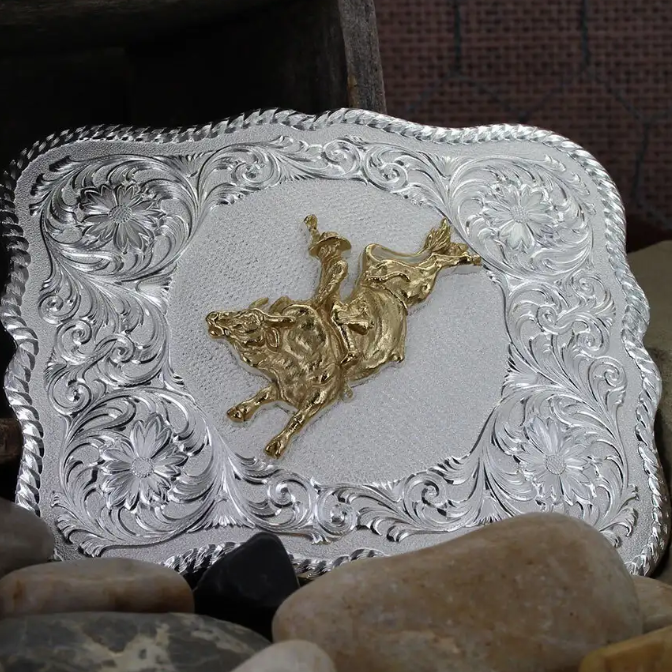 Montana Silversmith | Scalloped Bull Rider Belt Buckle