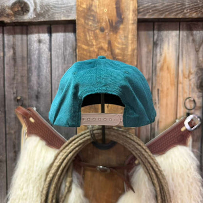 Corduroy Ball Cap | Black and Black Rope | Fits Up to 7 7/8