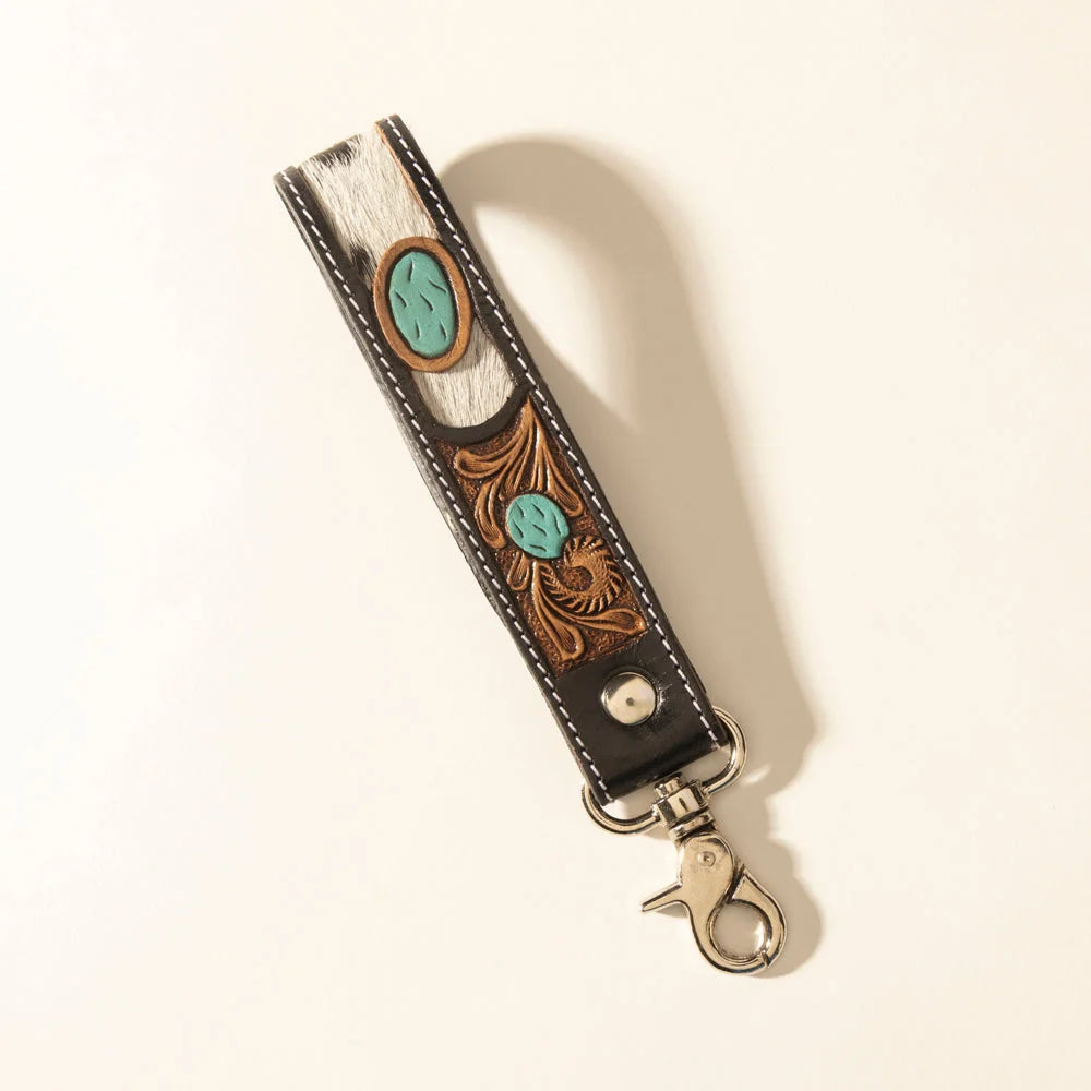 Key Fob | Tooled w/ Cowhide
