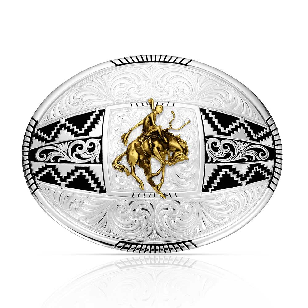 Montana Silversmith |Aztec Buckle with Ranch Bucking Horse