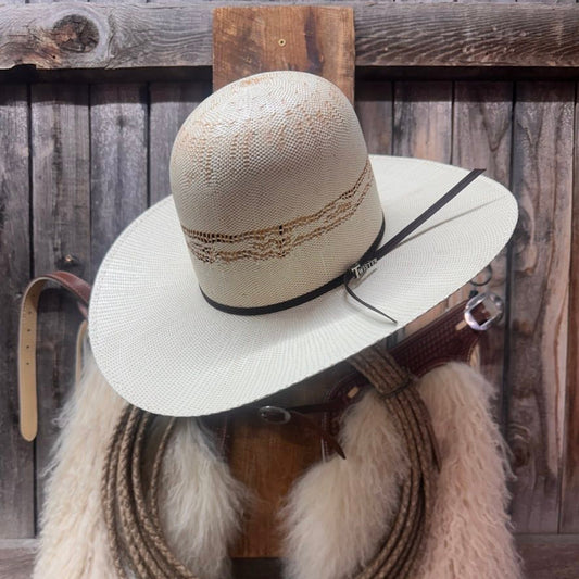 Twister Open Crown Tan Bangora 4 1/2" Brim