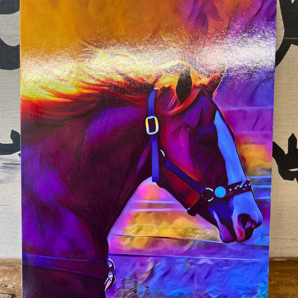 Blank Greeting Cards |Horse Sunset
