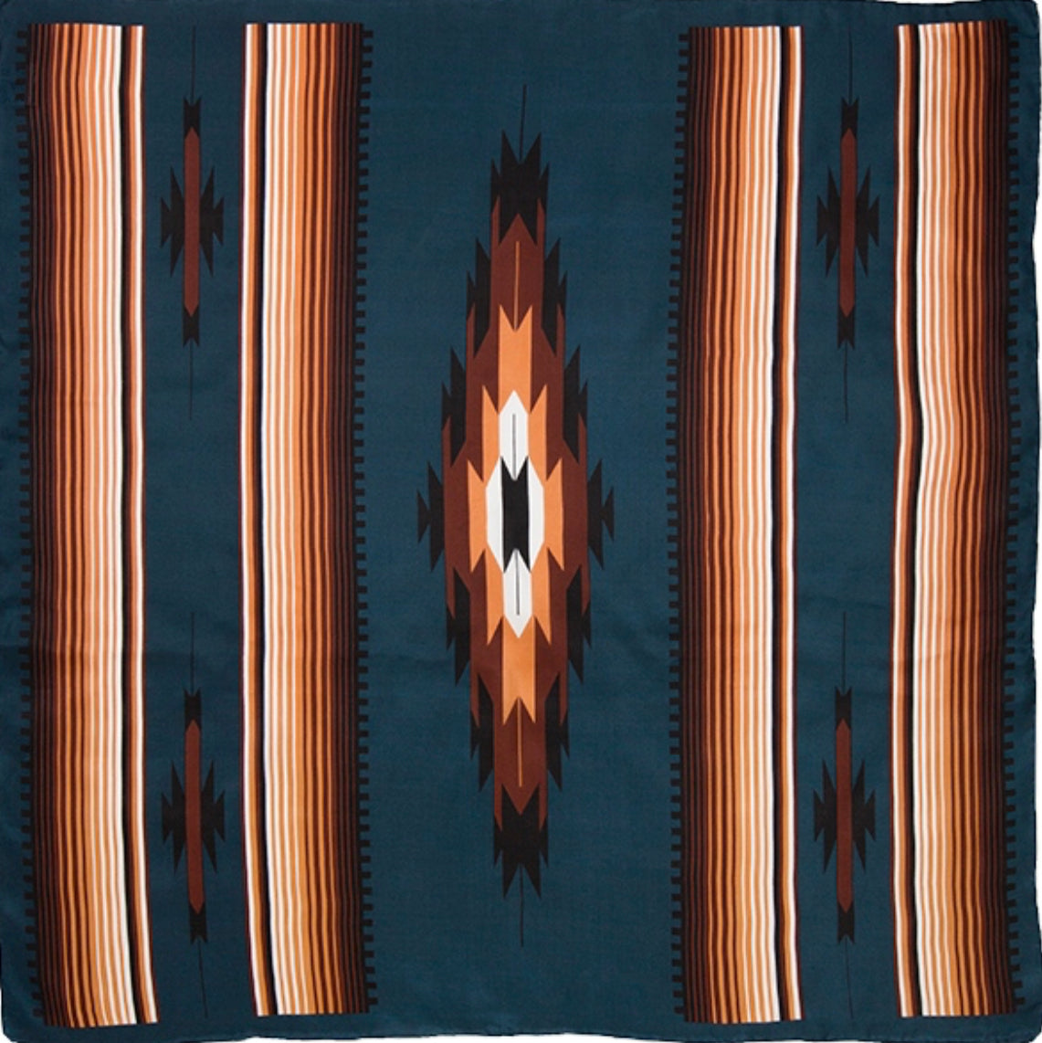 Wild Rag Aztec Tan Teal X Large