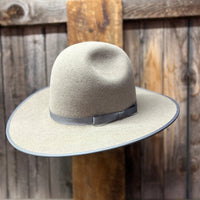 Trending Ribbon Combinations - Ash Felt - Narrow 5/8 Pewter Ribbon & Bound Edge