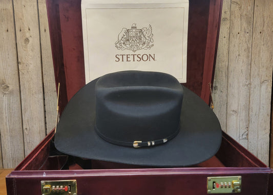 STETSON 1000X DIAMANTE 4" BRIM WITH CUSTOM CASE | BLACK **SALE**