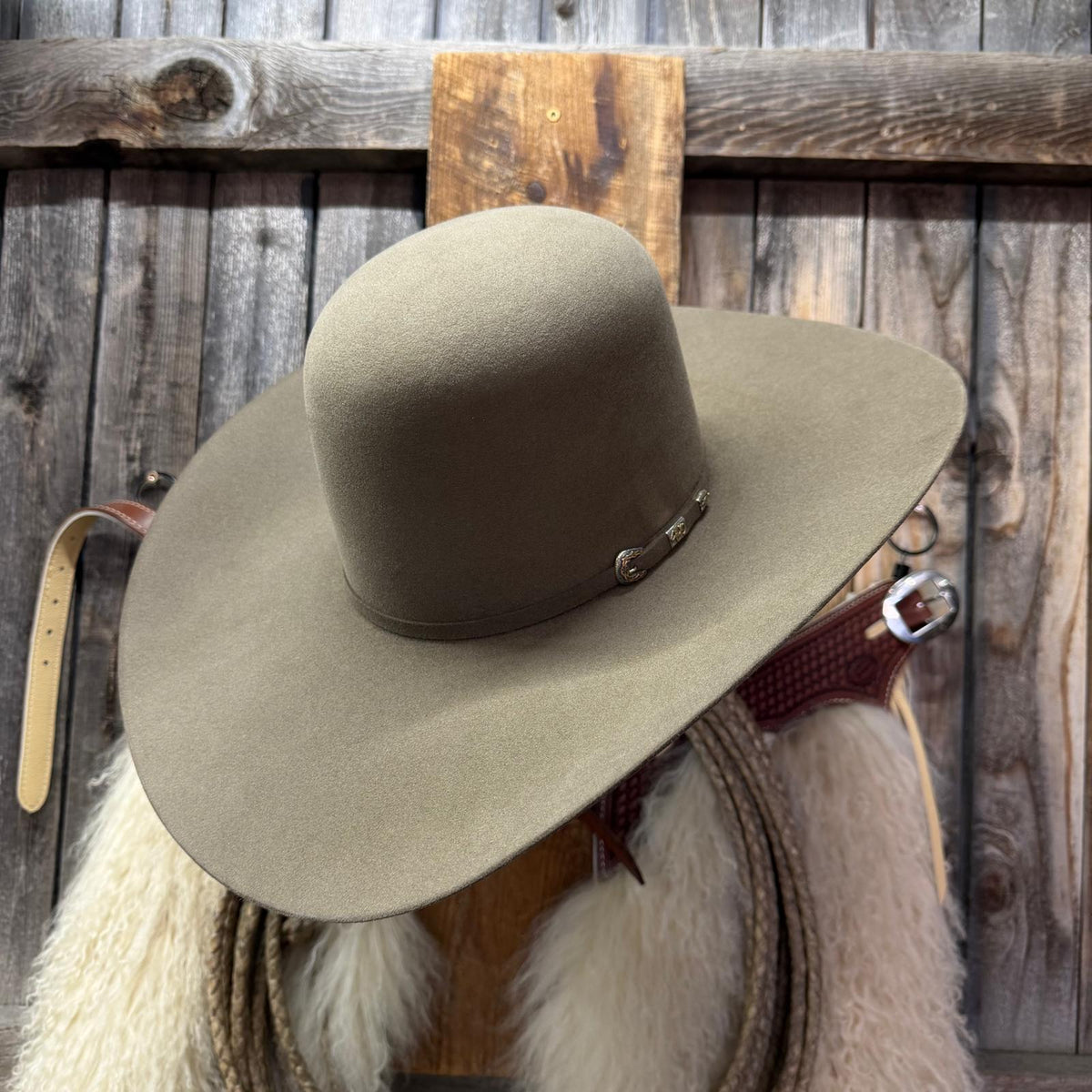 JW Brooks 100X 5" Brim | Saddle WITH FREE HAT CAN