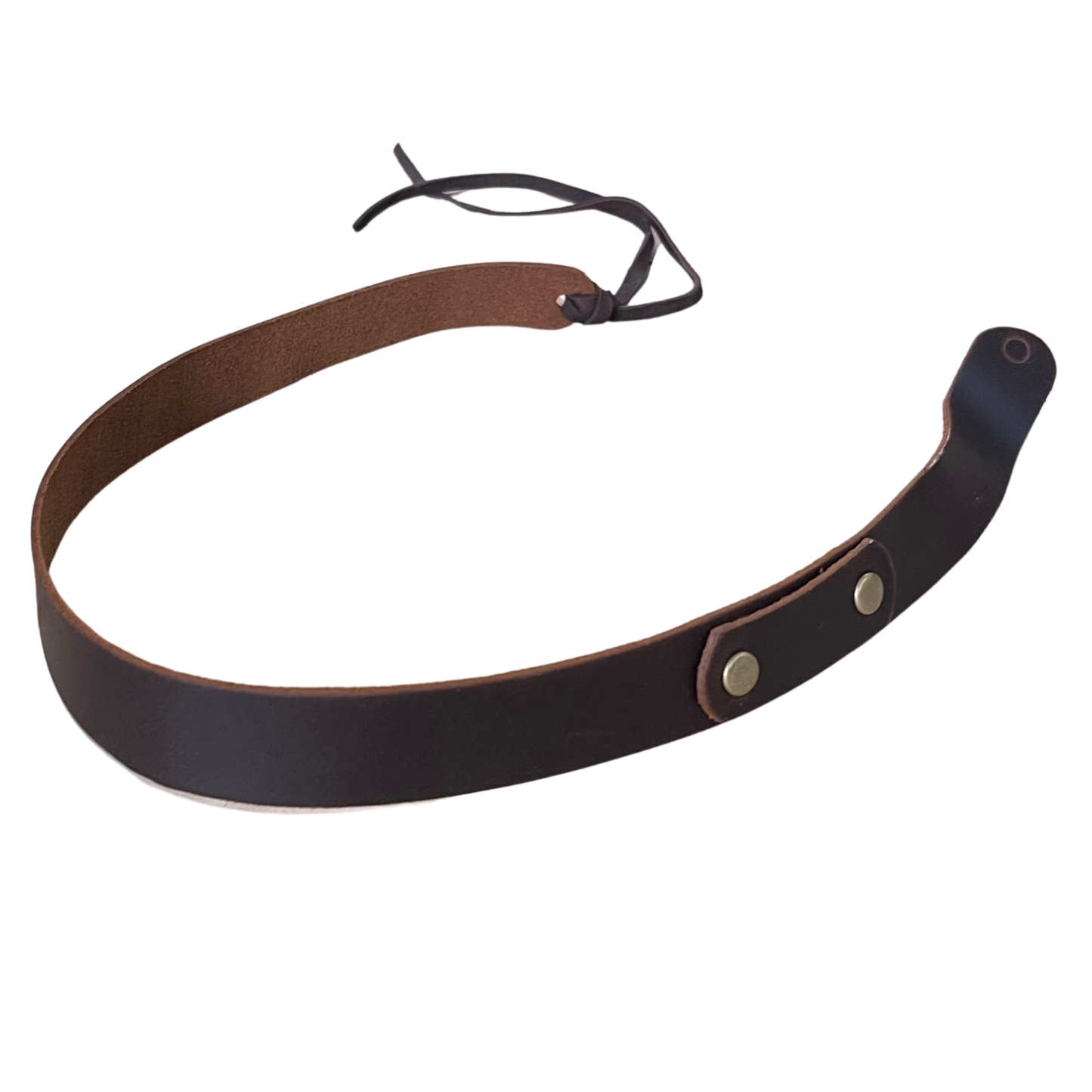 Hatband |  Brown Leather w/ Brass Rivets