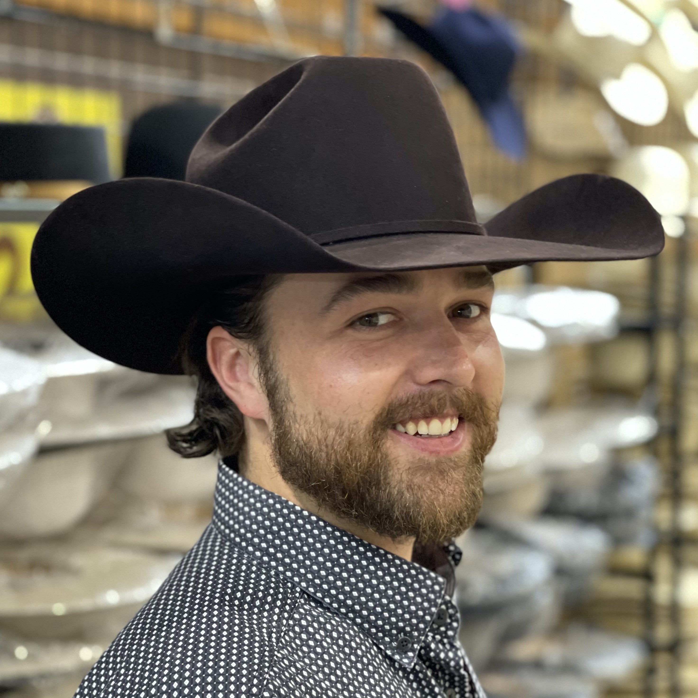 Black felt best sale cowboy hat