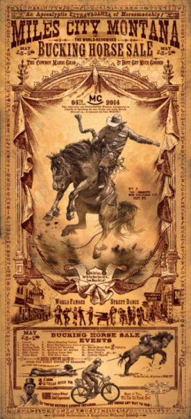 Miles City Bucking Horse Sale Poster