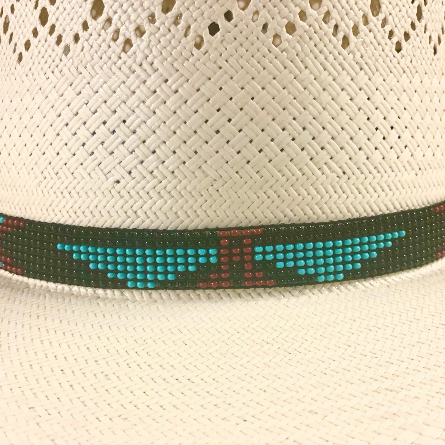 Hatband B2-G | 11 Row Stretch T-Bird Turquoise Combo