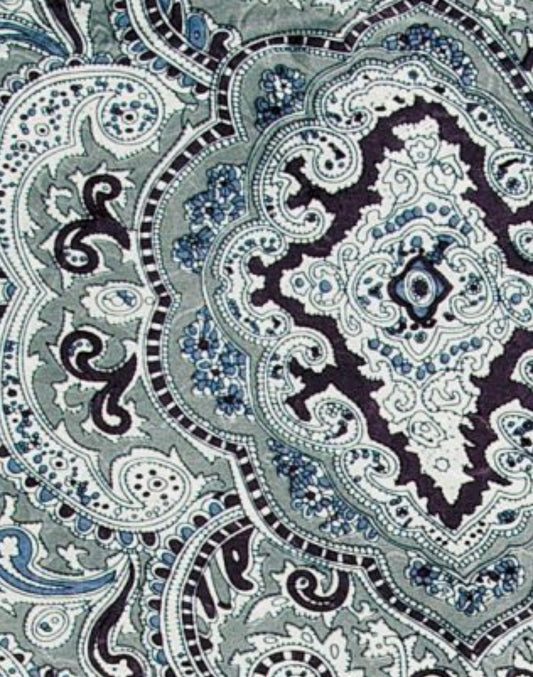 Wild Rag Paisley Plata Negro 20" #77