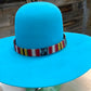 Hatband HB32-12 | 1" Tapestry w/ Side Concho Rust/Turquoise