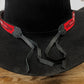 Hatband B3-2C | 13 Row Beaded Red/White/Black w/ Tie
