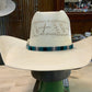 Cinta para el sombrero HB30 | Turquesa / Negro / Cinta para el sombrero blanca plateada / 1/2" Tela decorativa