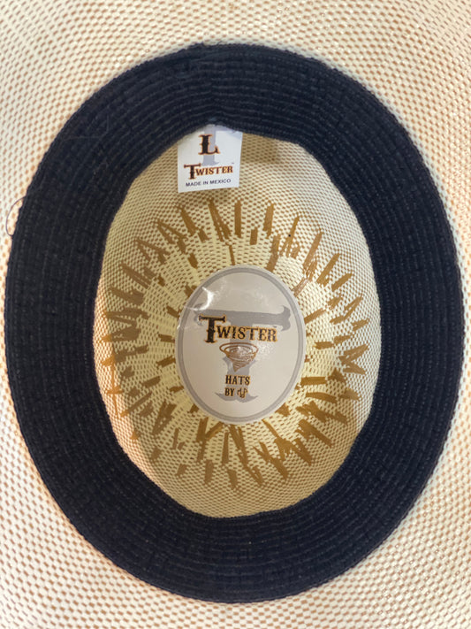 Twister Open Crown Youth Tan Bangora 4" Brim - Youth