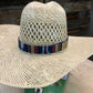 Cinta para el sombrero HB32-09 | Tapiz de 1" con Concho Lateral Azul Marino/Borgoña